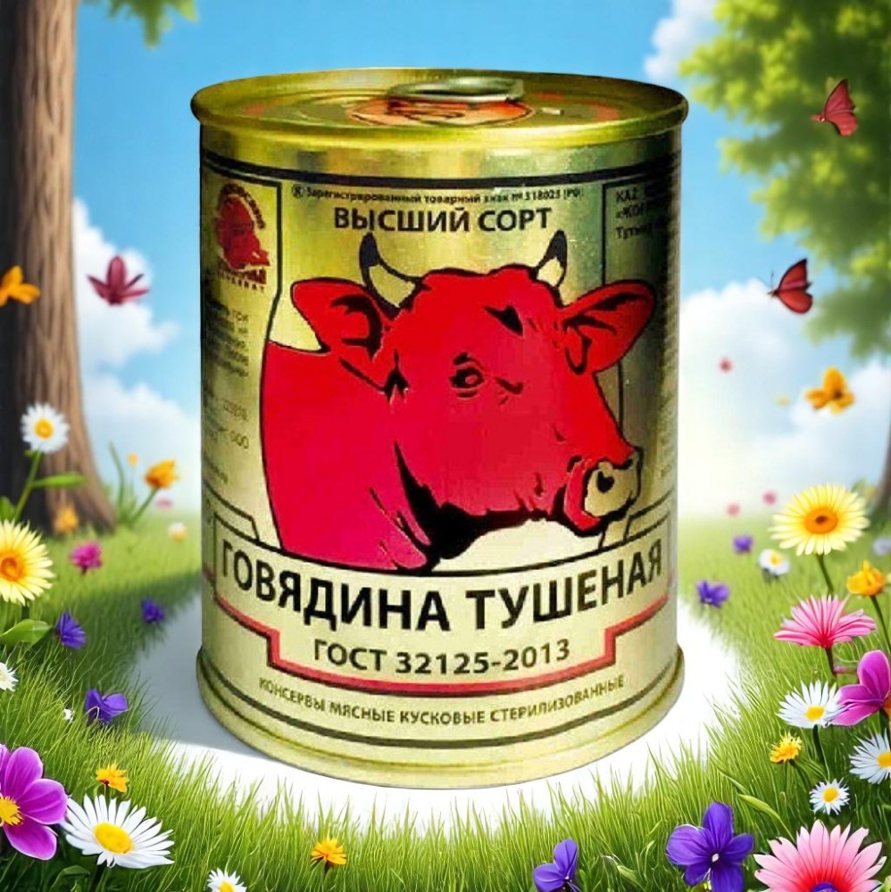 БЕРЕЗА Говядина тушён.в/с, ж/б, 338г5 КЛЮЧ