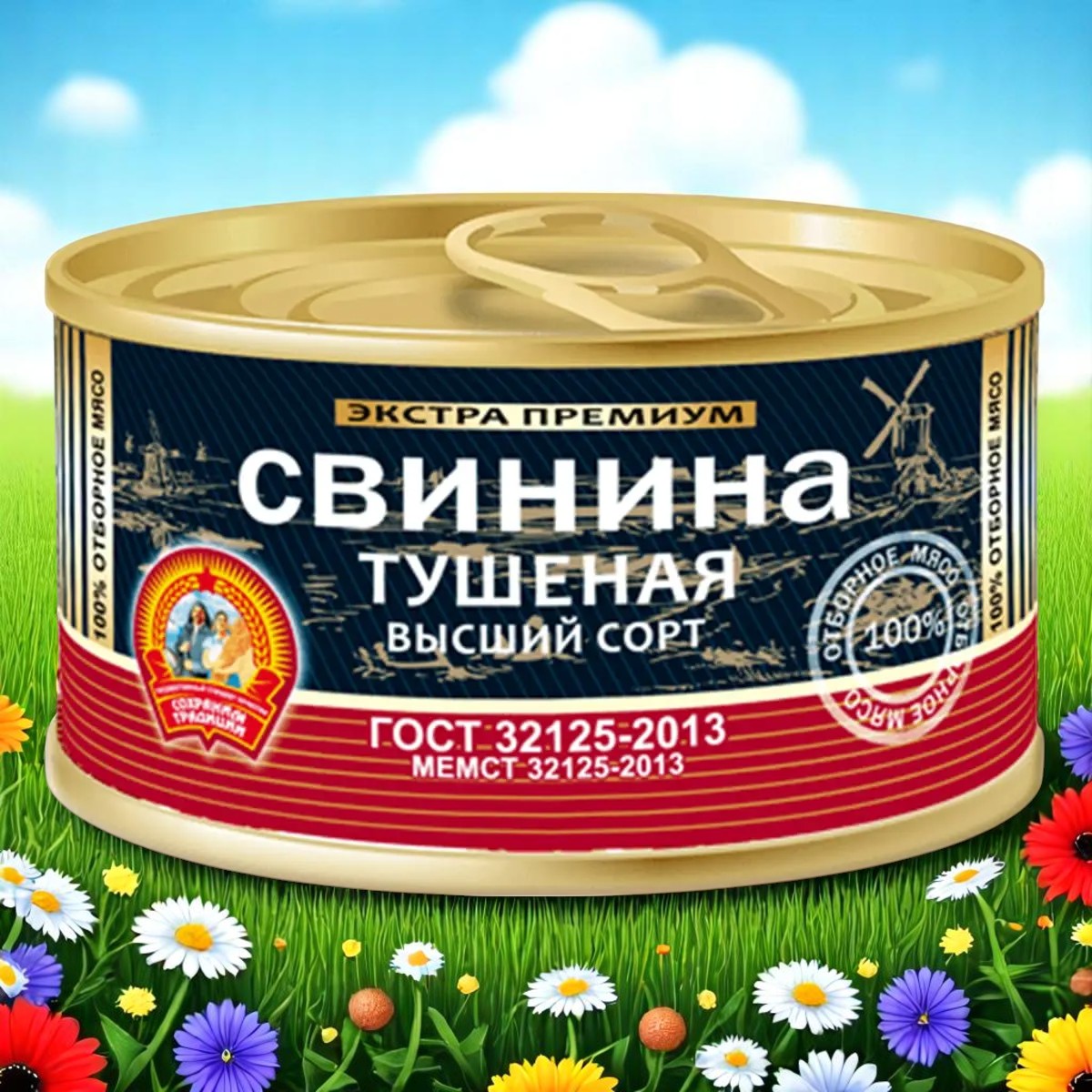 Сохр.трад. Свинина тушеная 325г ключ