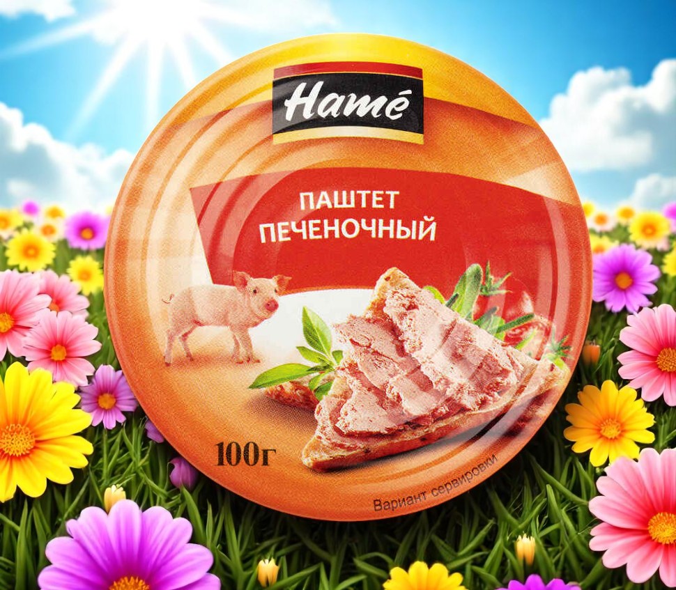 Хаме паштет 100гр Печеночный ж/б ключ