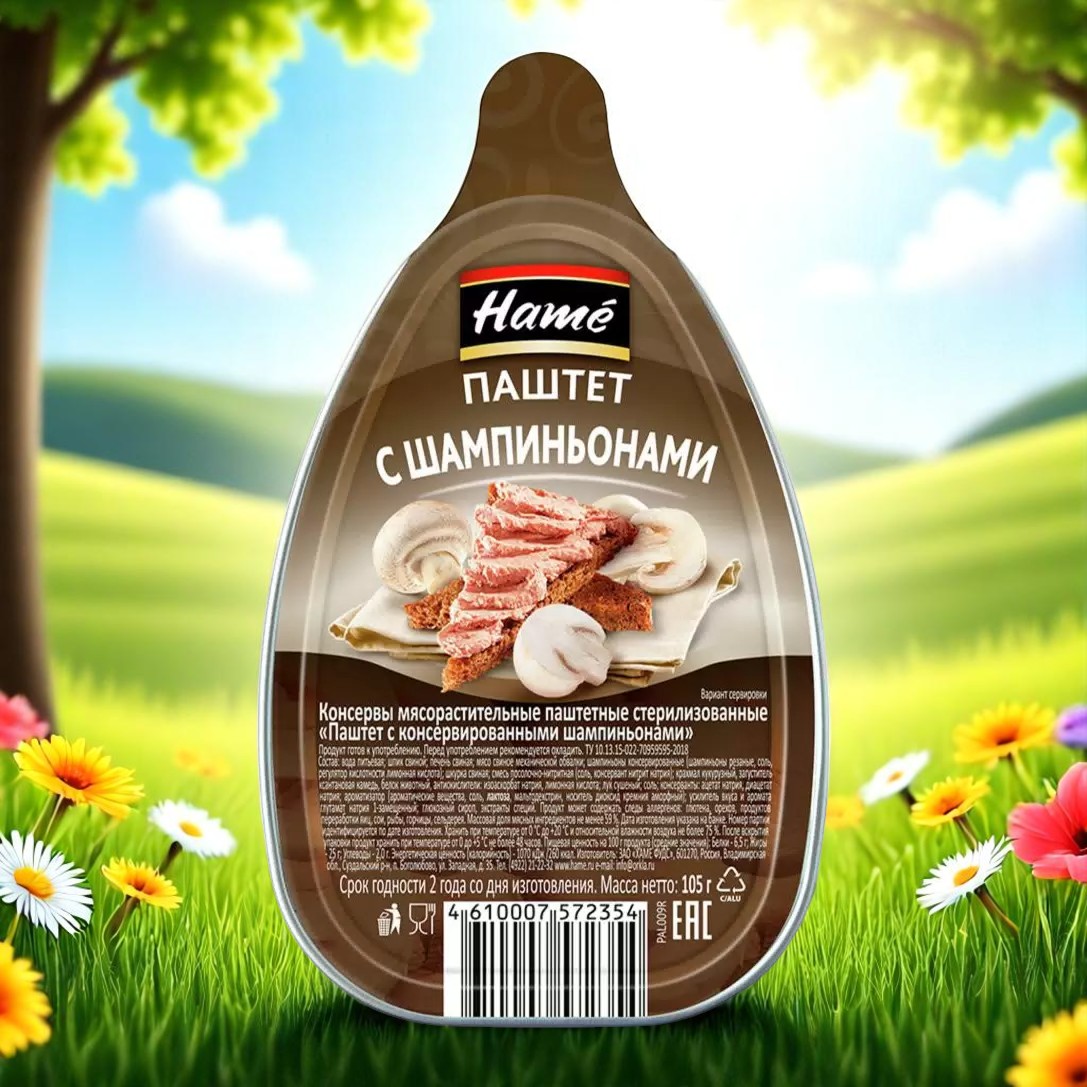 Хаме паштет 105гр с Шампиньонами