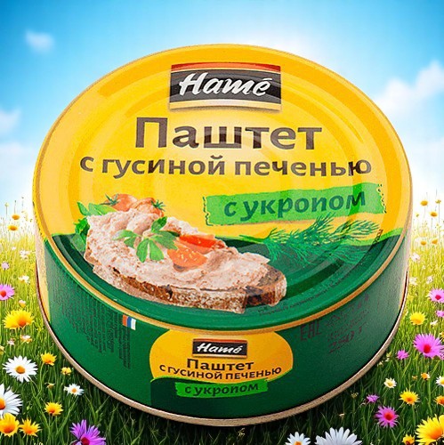 Хаме паштет 250гр Гусиная печень с укропом