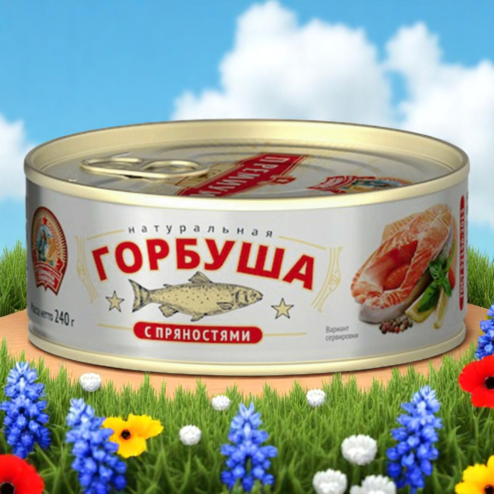 Сохр.трад. Горбуша натур.с пряностям 240г ключ