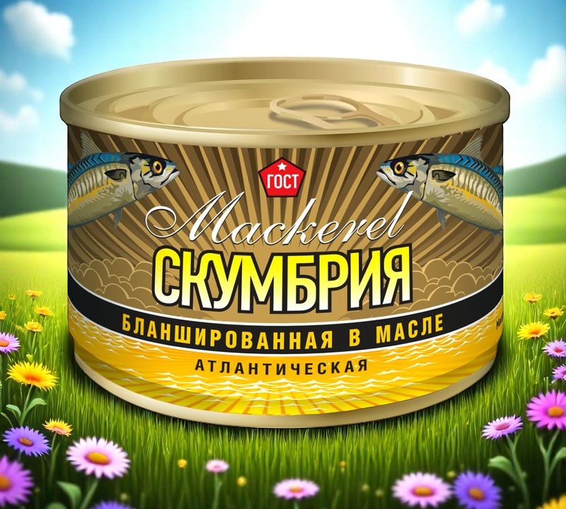 Сохр.трад. Скумбрия Бланшир.в масле ГОСТ 240г