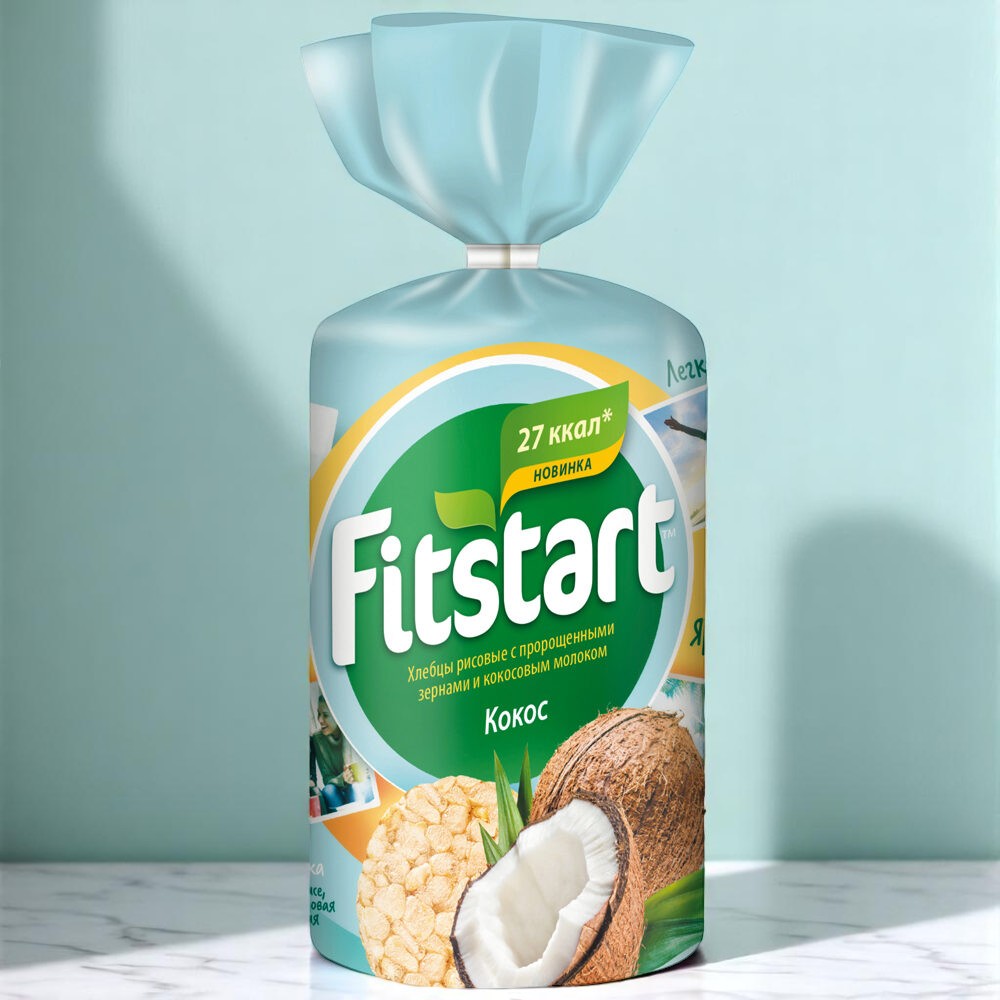 FITSTART Хлебцы Рисовые Кокос 100г