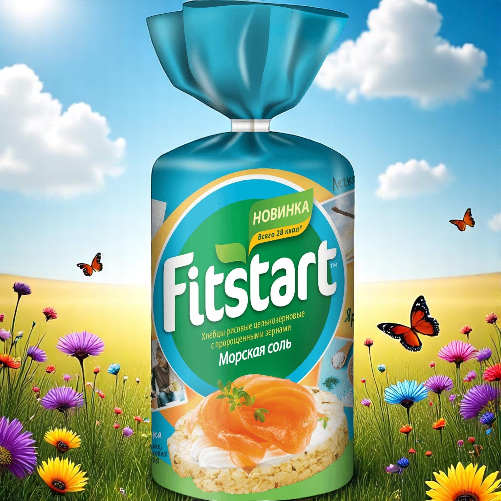 FITSTART Хлебцы Рисовые Морская Соль 90г
