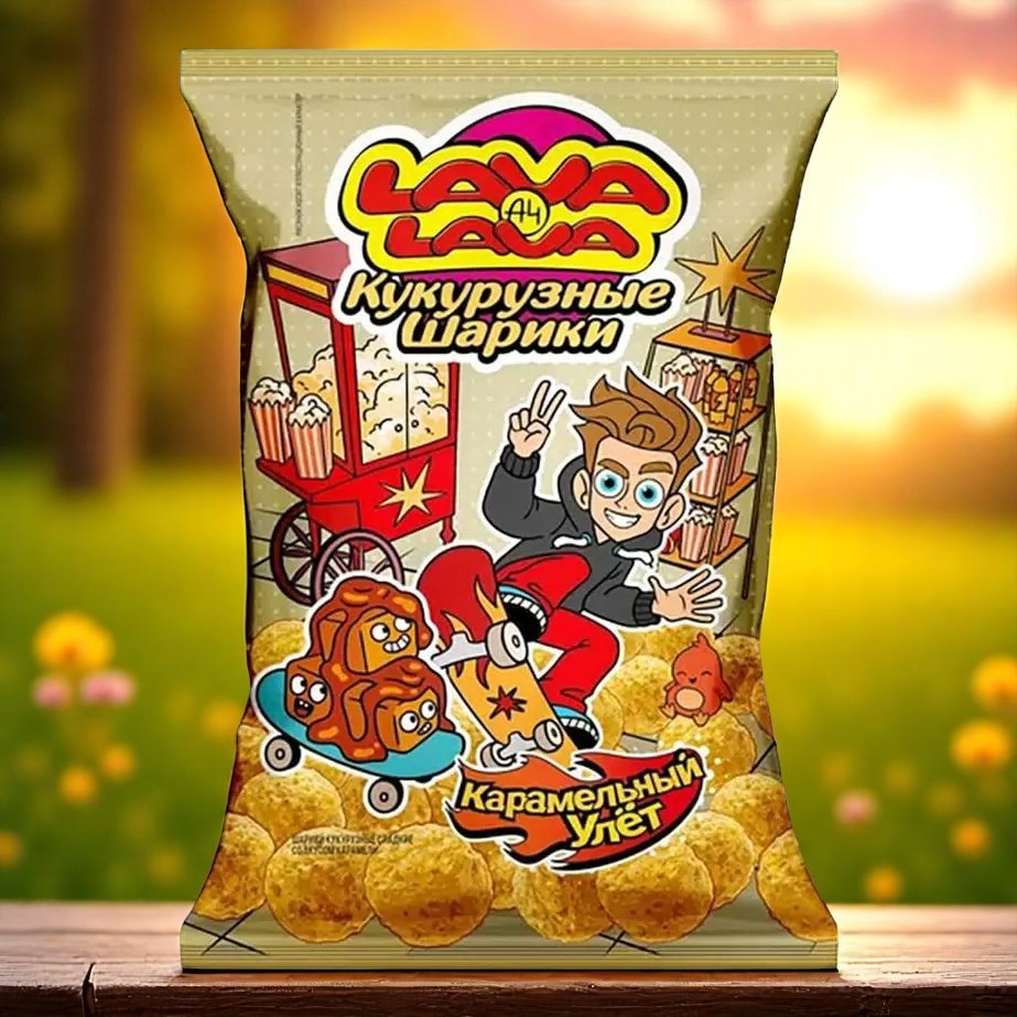 Lava Lava Кукуруз.ШАРИКИ Карамель 50г пакет