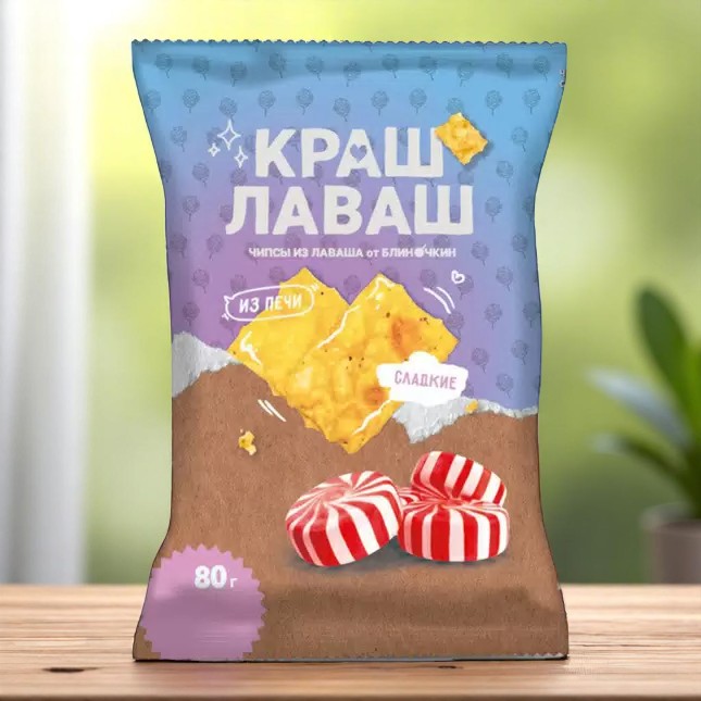 КрашЛаваш чипсы Сладкие 80г