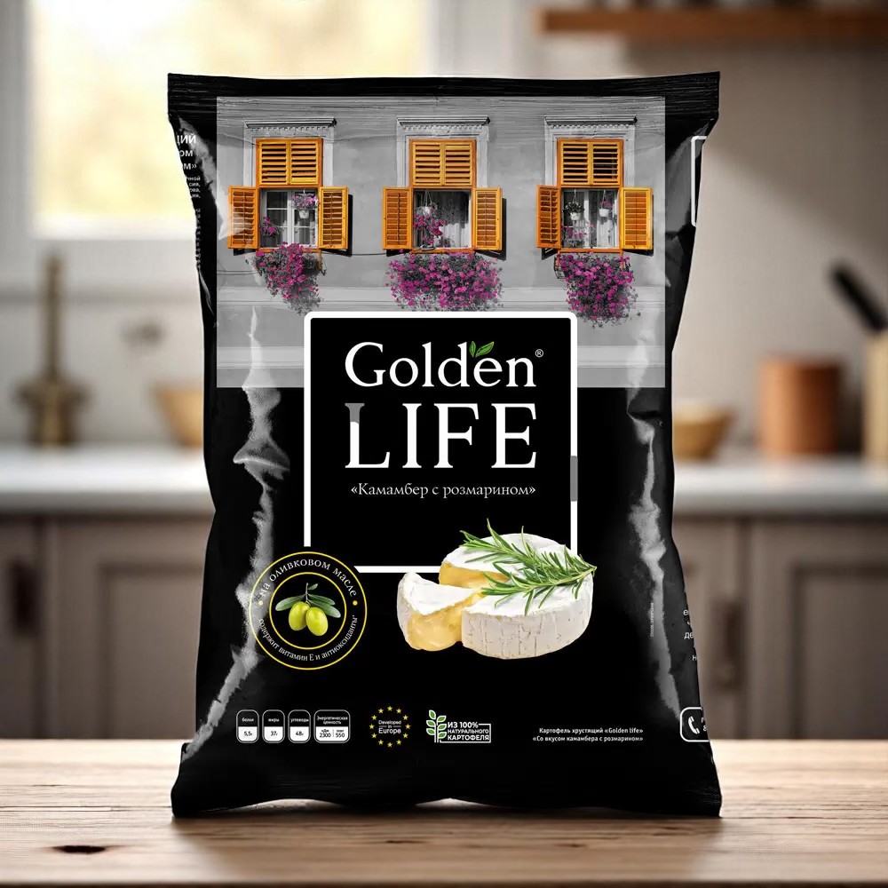 Gold.Life карт.хруст. КАМАМБЕР С РОЗМАРИНОМ 90 г