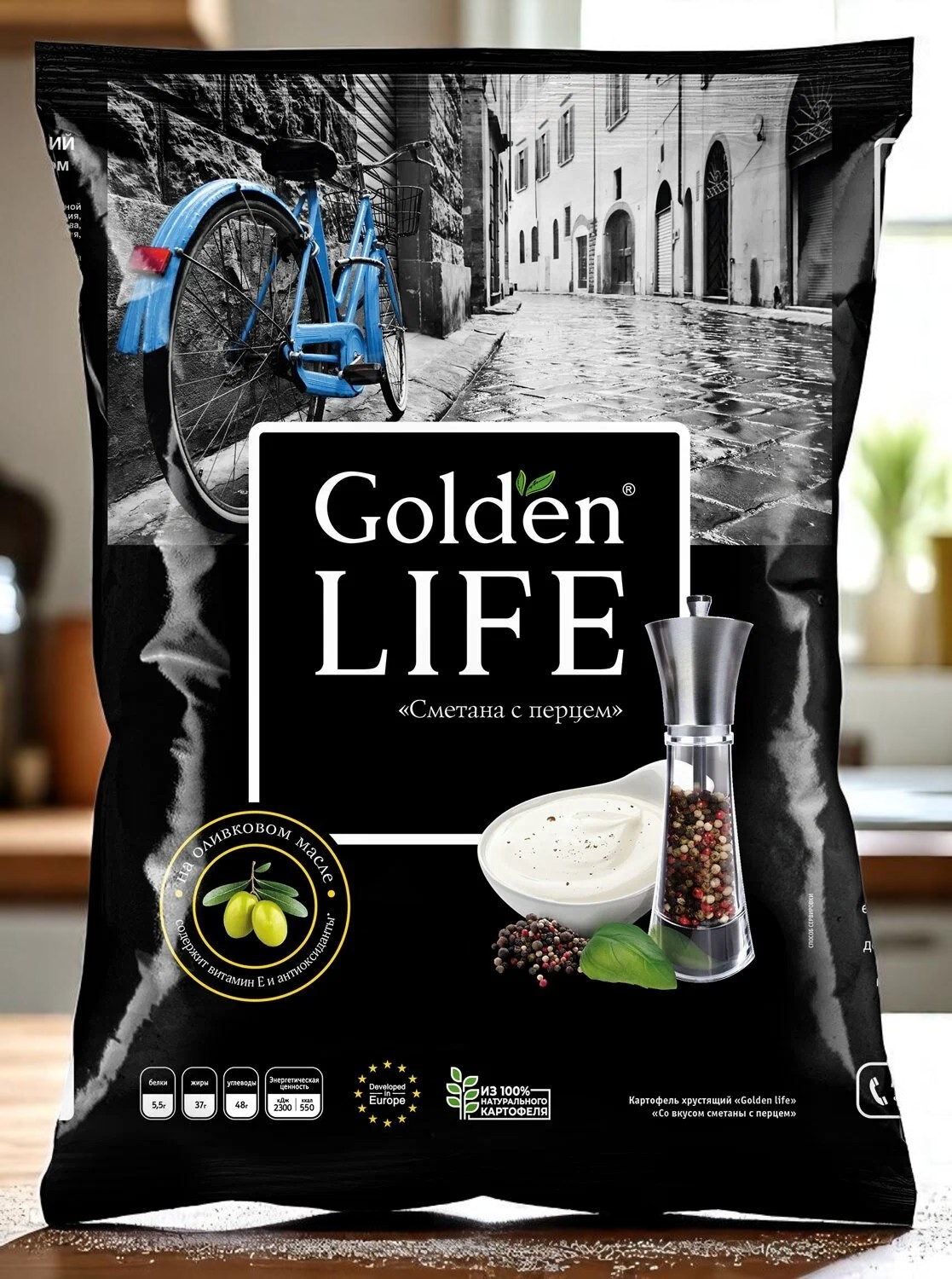 Gold.Life карт.хруст. СМЕТАНА С ПЕРЦЕМ 90 г