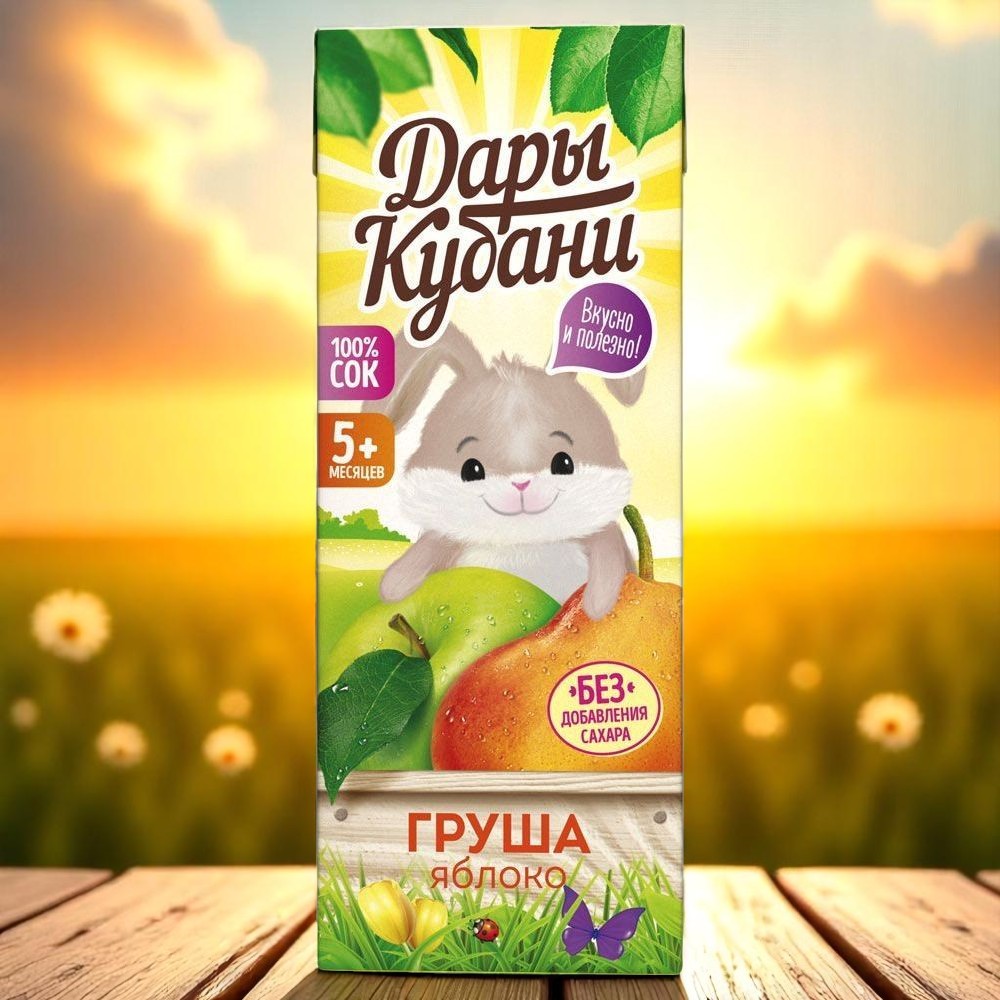 Д.Кубани 0,2л Яблоко-Груша Сок