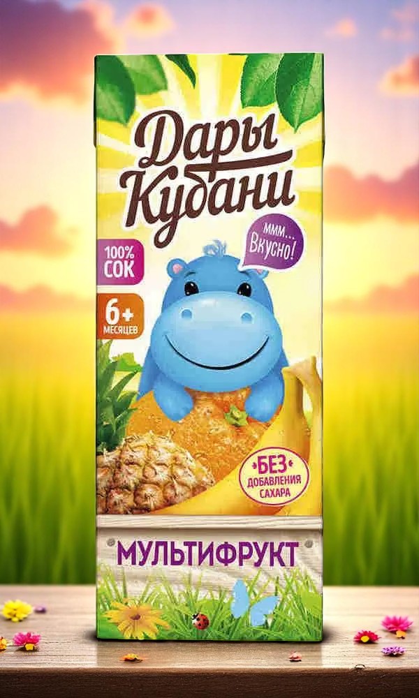 Д.Кубани 0,2л Мультифрукт Сок