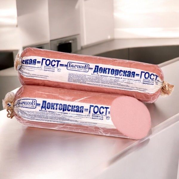 Колбаса ДОКТОРСКАЯ вар. мясн.прод. ГОСТ Целлофан 500г