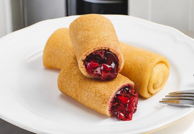 блинчики с вишней и клубникой (замор.) ТУ 3 кг