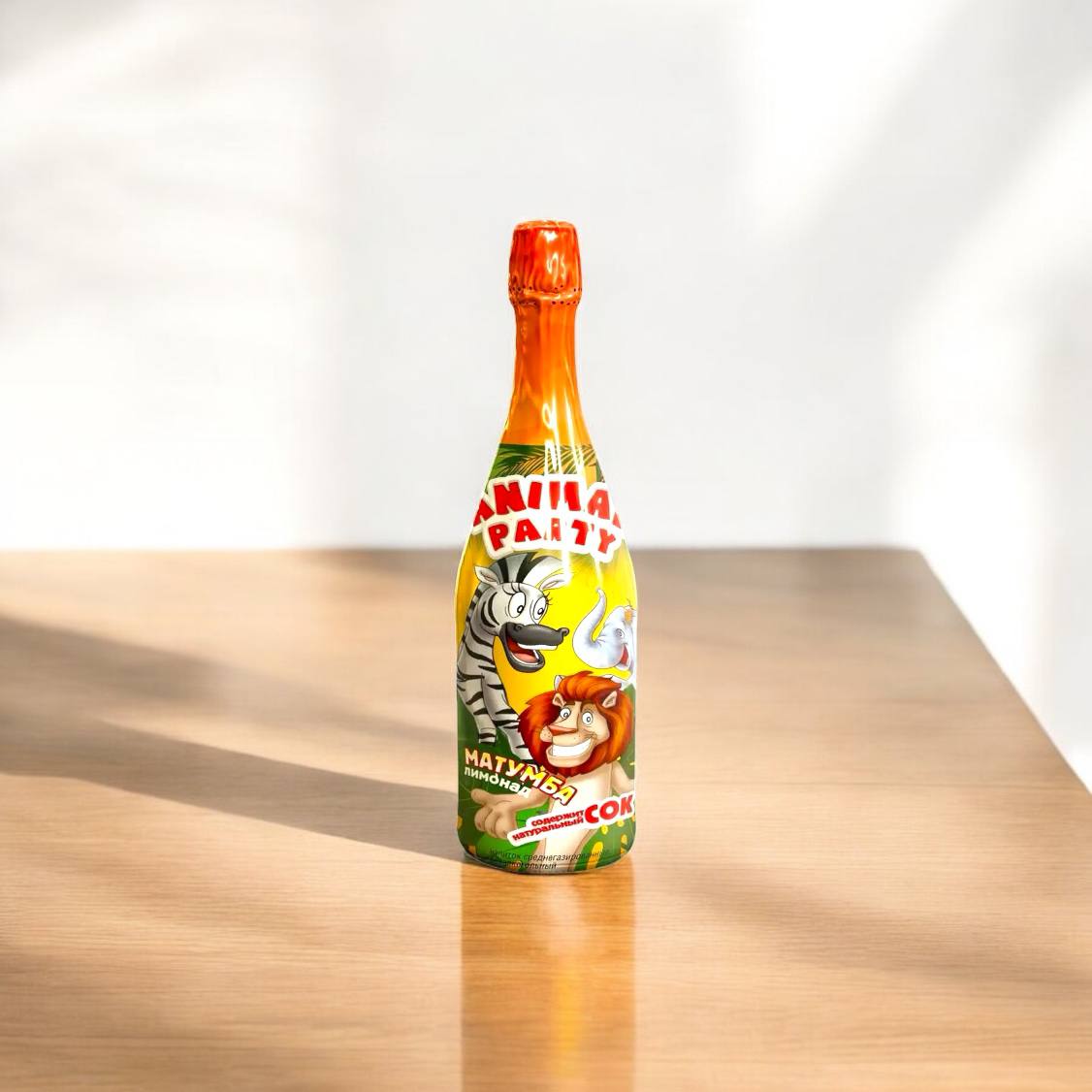 Напиток безалкогольный ср. газ с соком “Animal Party” вкус лимонад Матумба, 0,75 л. ст.