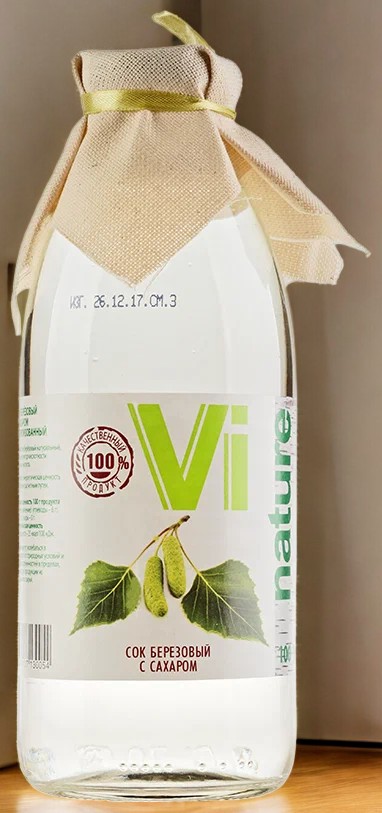 Березовый сок с сахаром Vi NATURE ст.бут. 0,75л