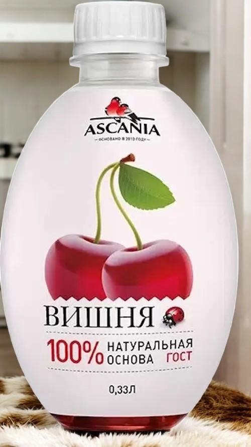 Безалкогольный напиток ASCANIA “Вишня” ПЭТ 0,33 л.
