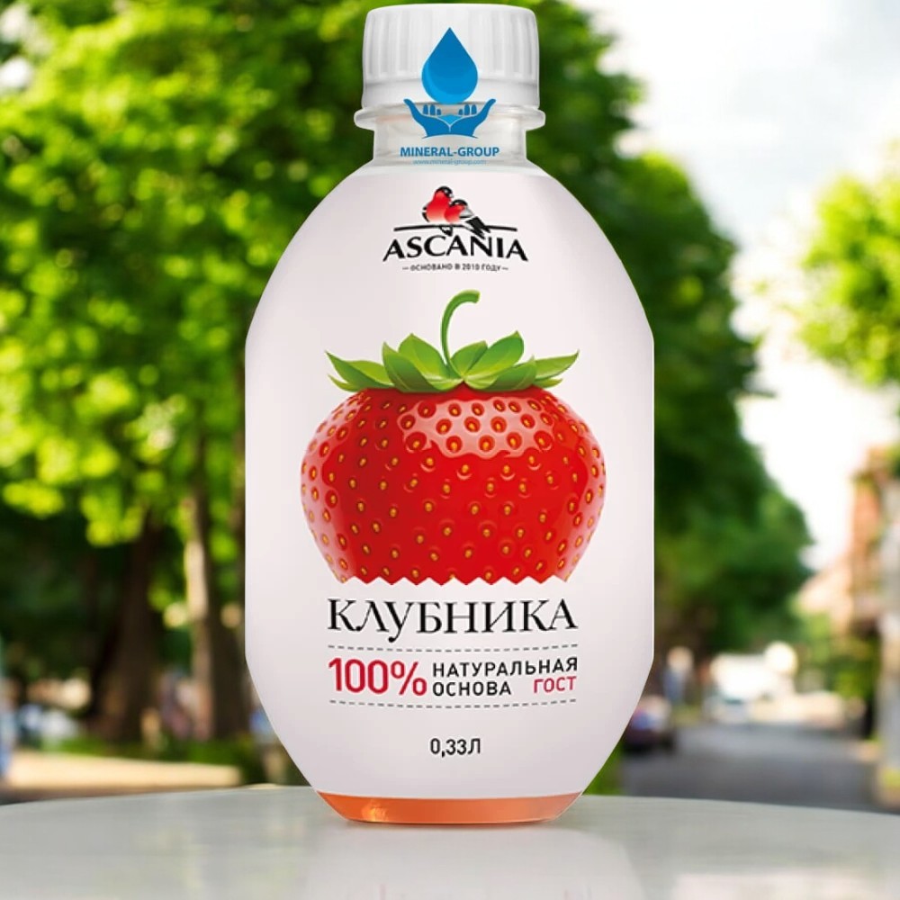 Безалкогольный напиток ASCANIA “Клубника” ПЭТ 0,33 л.