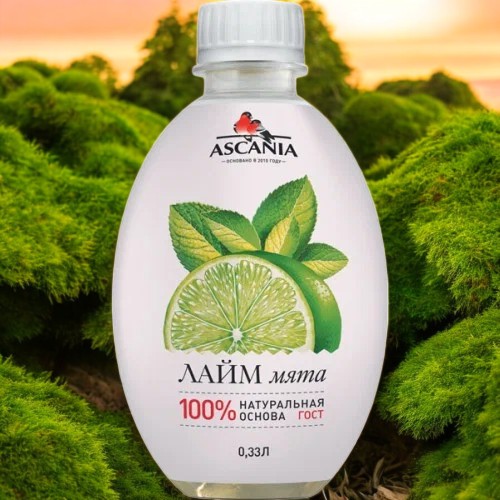 Безалкогольный напиток ASCANIA “Лайм-Мята” 0,33л. ПЭТ