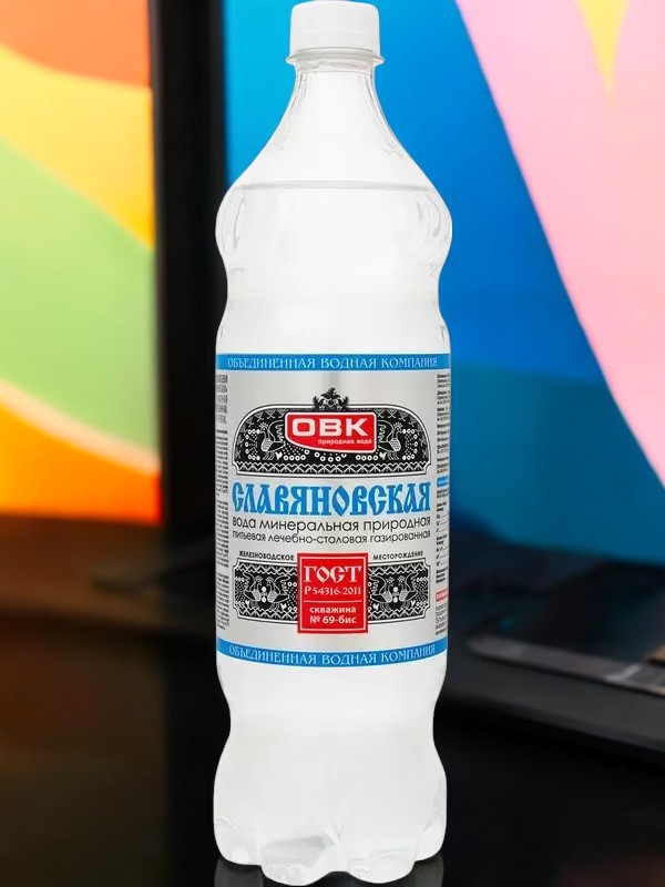 Аскания Минеральн. Вода ПЭТ СЛАВЯНОВСКАЯ / ГАЗ / 1 л * 6 шт