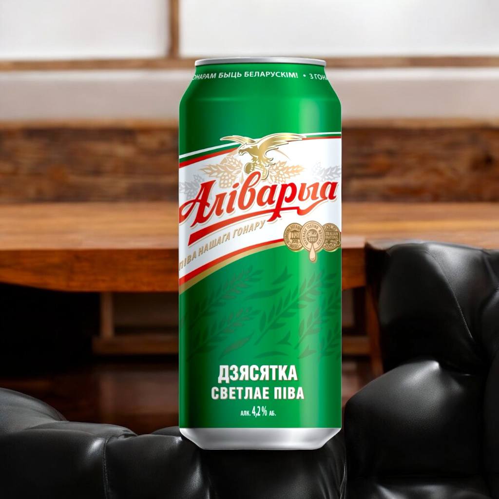 Пиво Аливария Десятка 0,45 л. ж.б. 4,2% 1/24