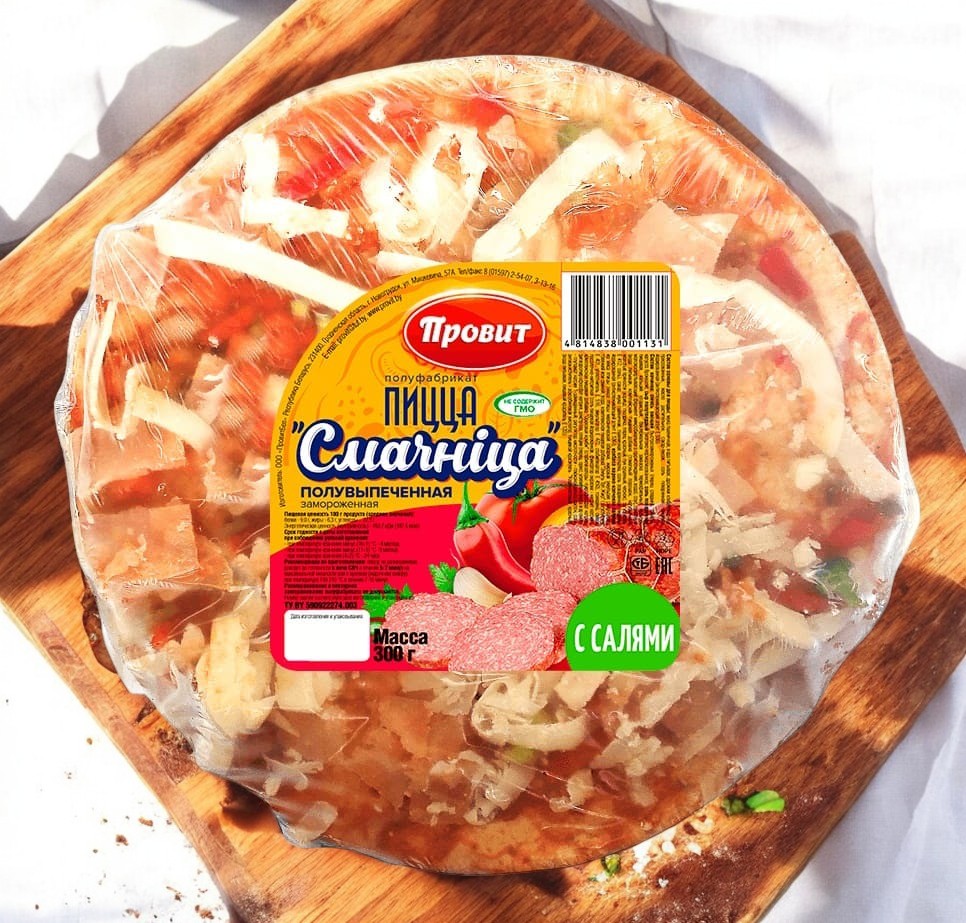 Пицца Смачнiца с салями полувыпеченнаязам. 300г