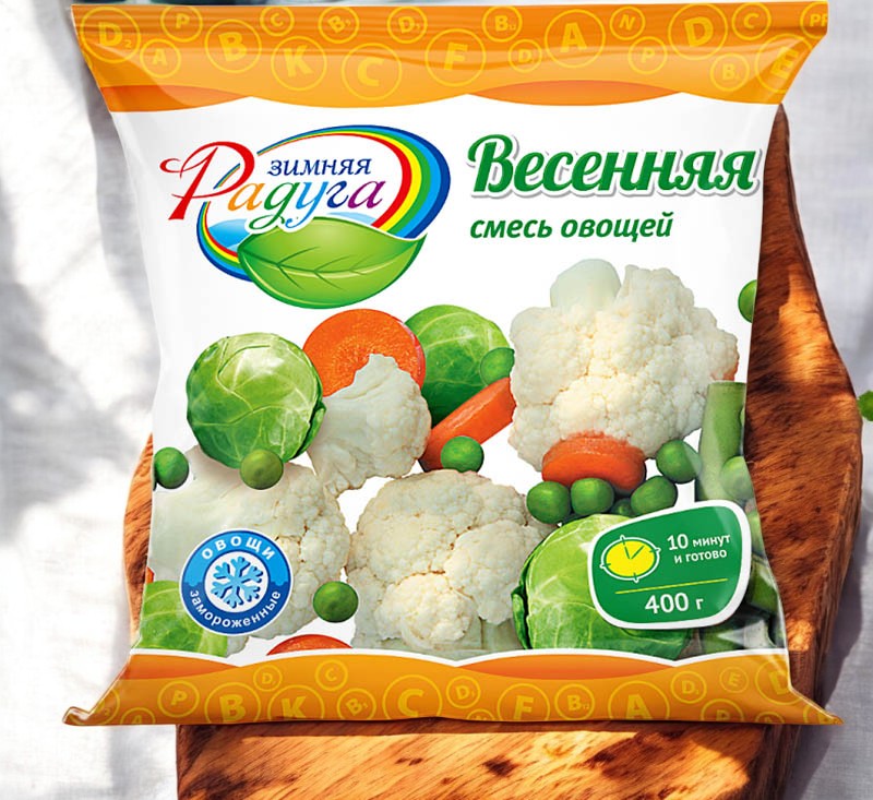 Смесь овощей Весенняя ТМ Зимняя радуга ЗАМ. 400г /ПровитБел/