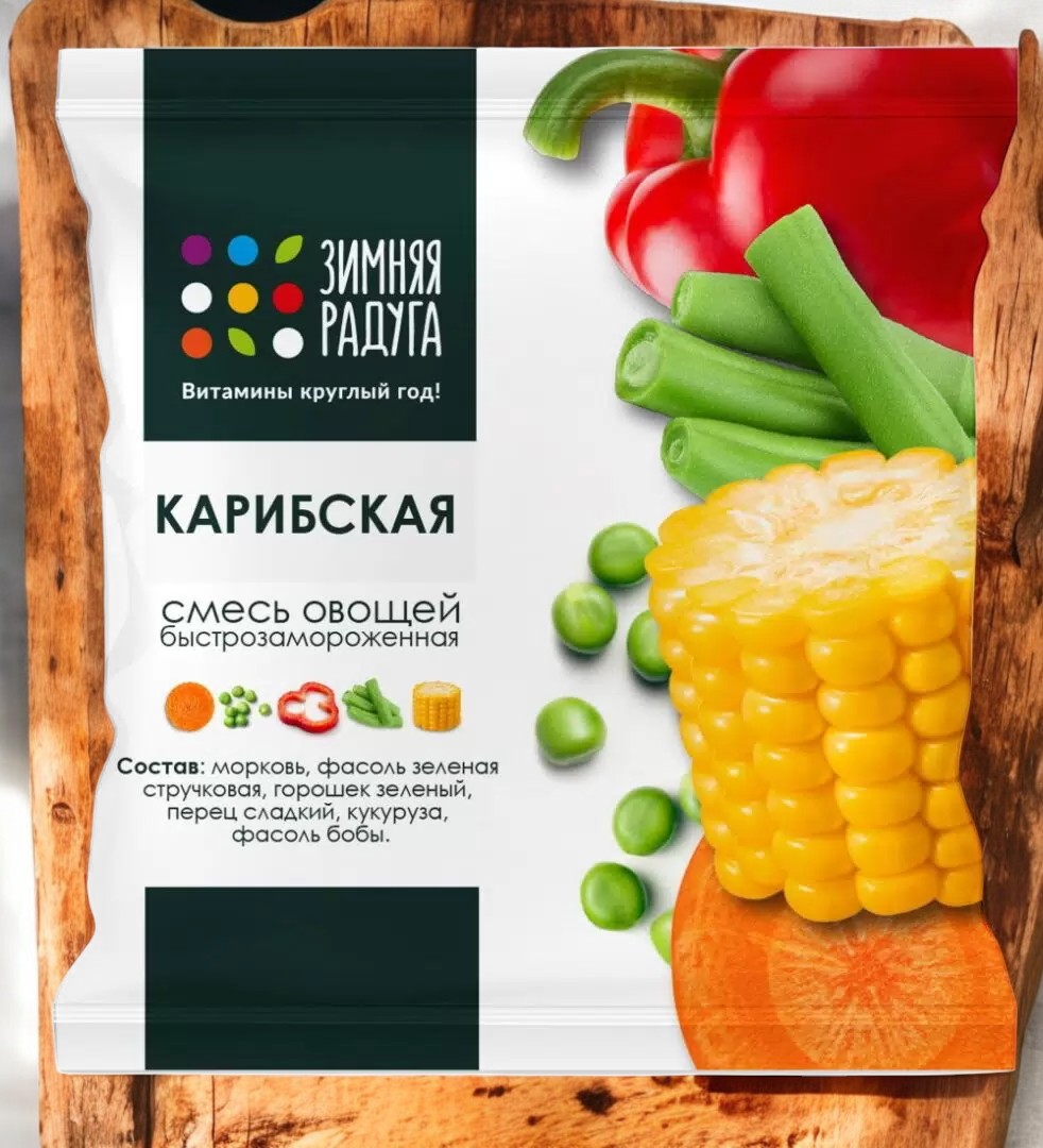 Смесь овощей Карибская ТМ Зимняя радуга ЗАМ. 400г /ПровитБел/
