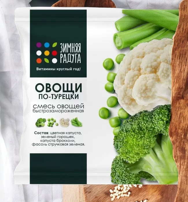 Смесь овощей Овощи по-Турецки ТМ Зимняя радуга ЗАМ. 400г /ПровитБел/