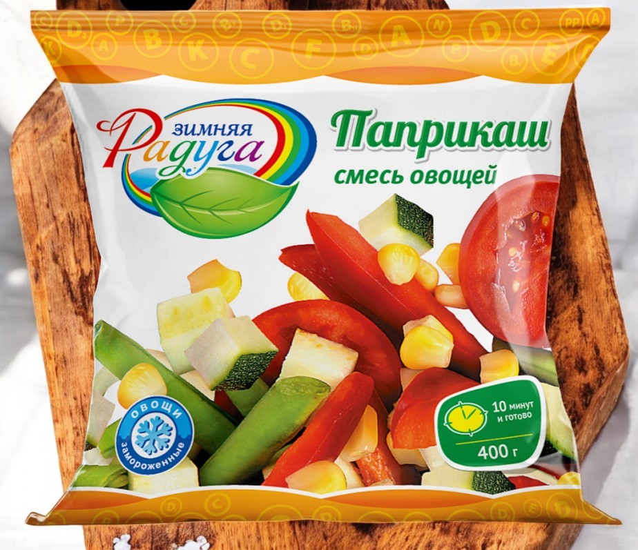 Смесь овощей Паприкаш ТМ Зимняя радуга ЗАМ. 400г /ПровитБел/