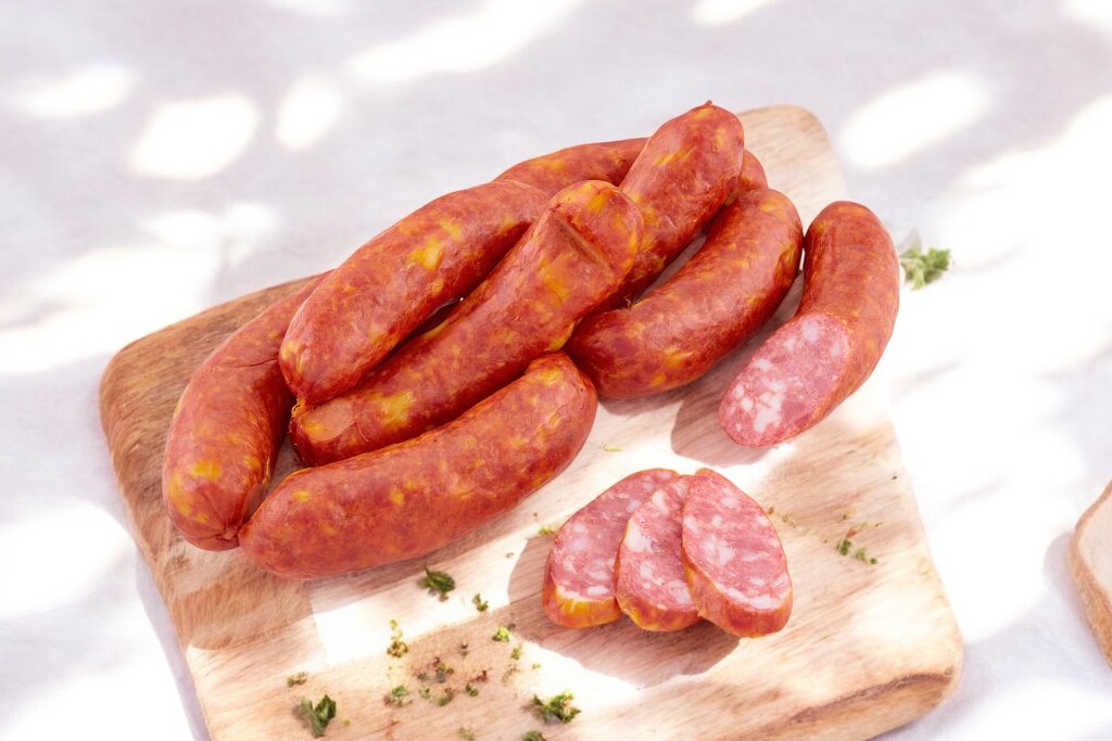 Колбаски мясные Чешские в/с п/к