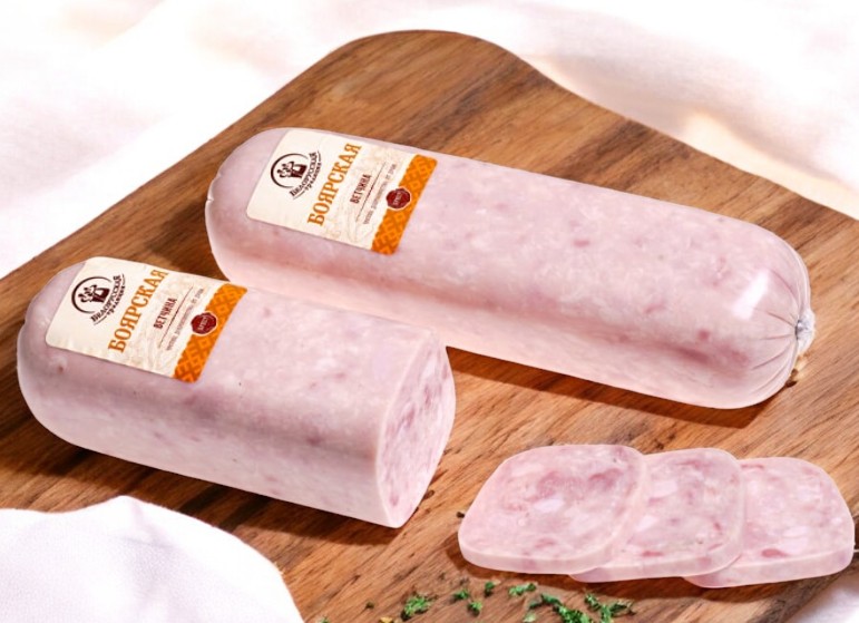 Ветчина Боярская в/с мясная 1.5 пресс полимад 80 бесцветный РФ