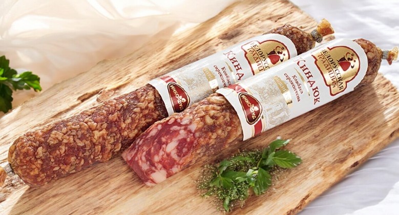 Колбаса с/к из мяса птицы Киндюк особый в/с ГАЗ РФ. РБ. КАЗ.