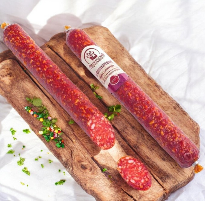 Колбаса с/к из мяса птицы Пепперони в/с ТУ37 В/У ФИКС. ВЕС 0.240