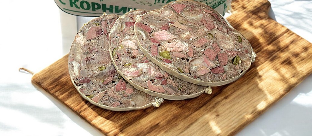 ЗЕЛЬЦ С КОРНИШОНАМИ вар.  мясной высшего сорта ПОРЦ.