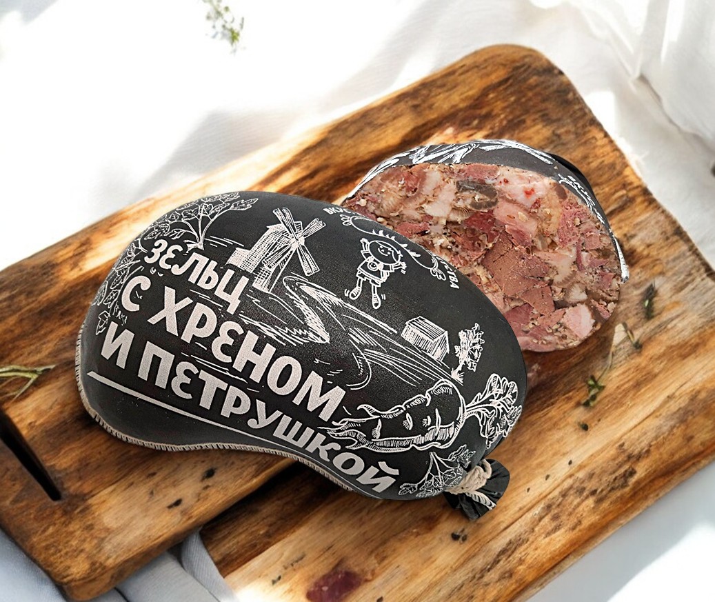 ЗЕЛЬЦ С ХРЕНОМ И ПЕТРУШКОЙ вар. мясной высшего сорта