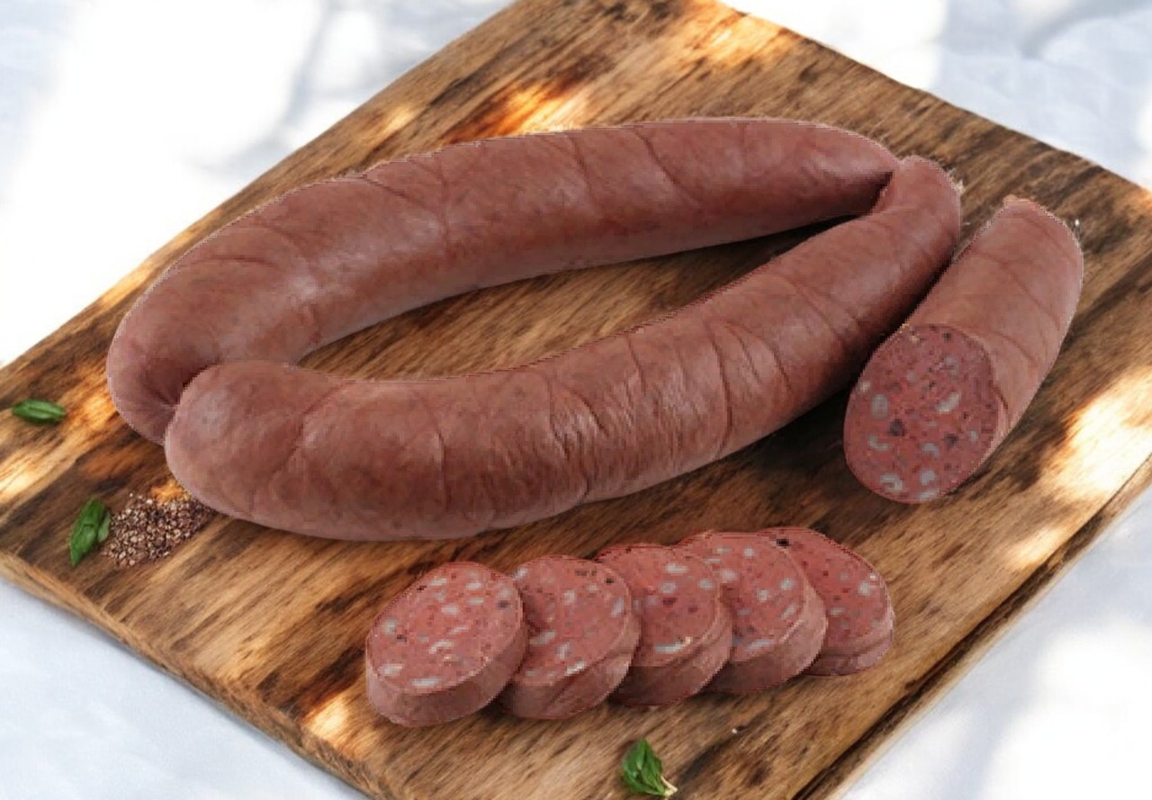 КОЛБАСА КРОВЯНАЯ  КАШАНКА ИЗ ПЕЧИ, нат.обол.,вакуум