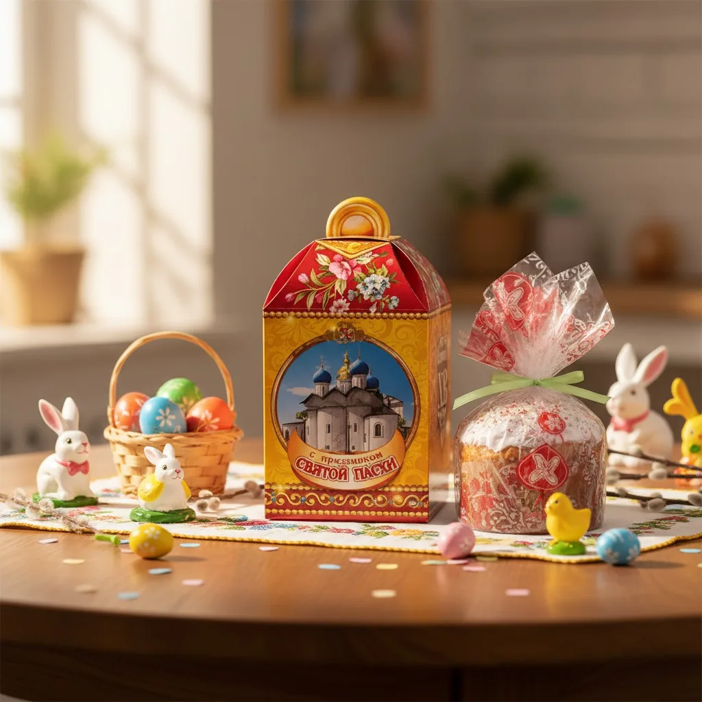 Кулич ПАСХАЛЬНЫЙ Праздничная упаковка 320 гр.