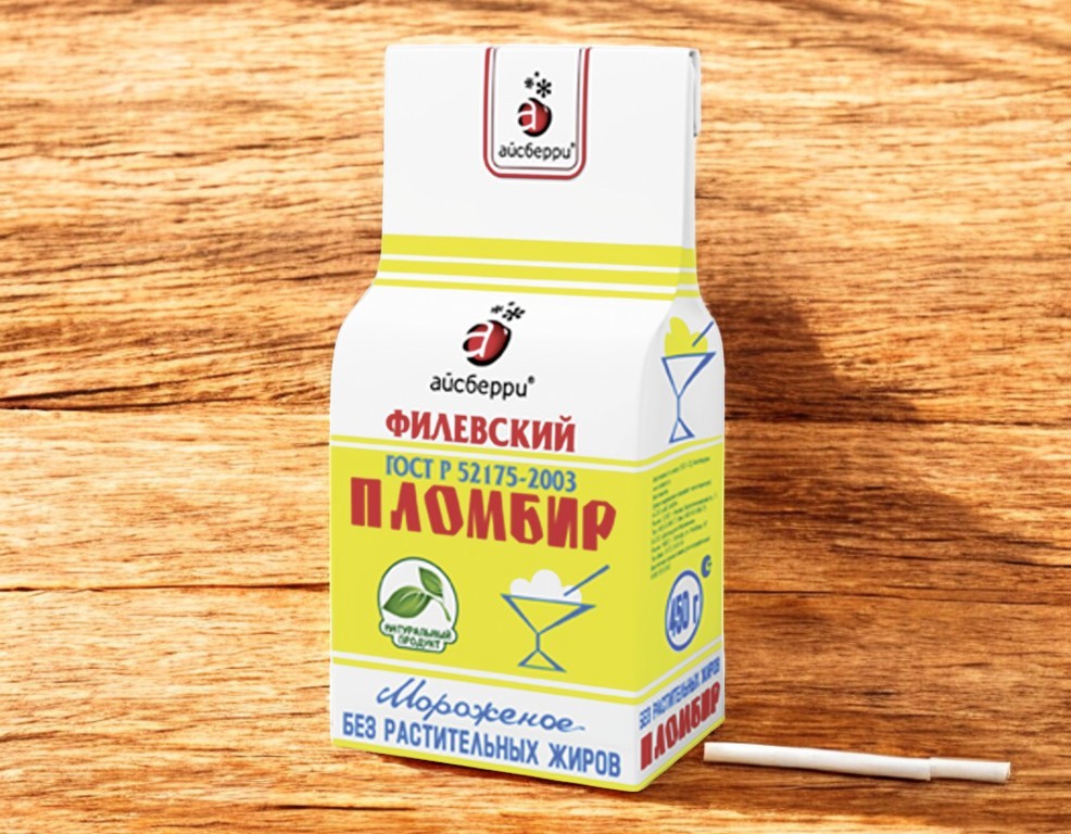 Филевский пломбир в бумажном пакете