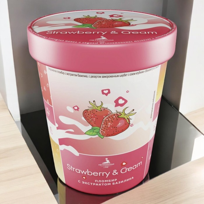 Карт ст350/6 пл с экст баз с шерб с сок клубStrawberry_Cream