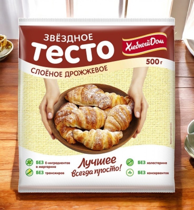 Тесто Звездный слоен дрожжевое 0,5гр6