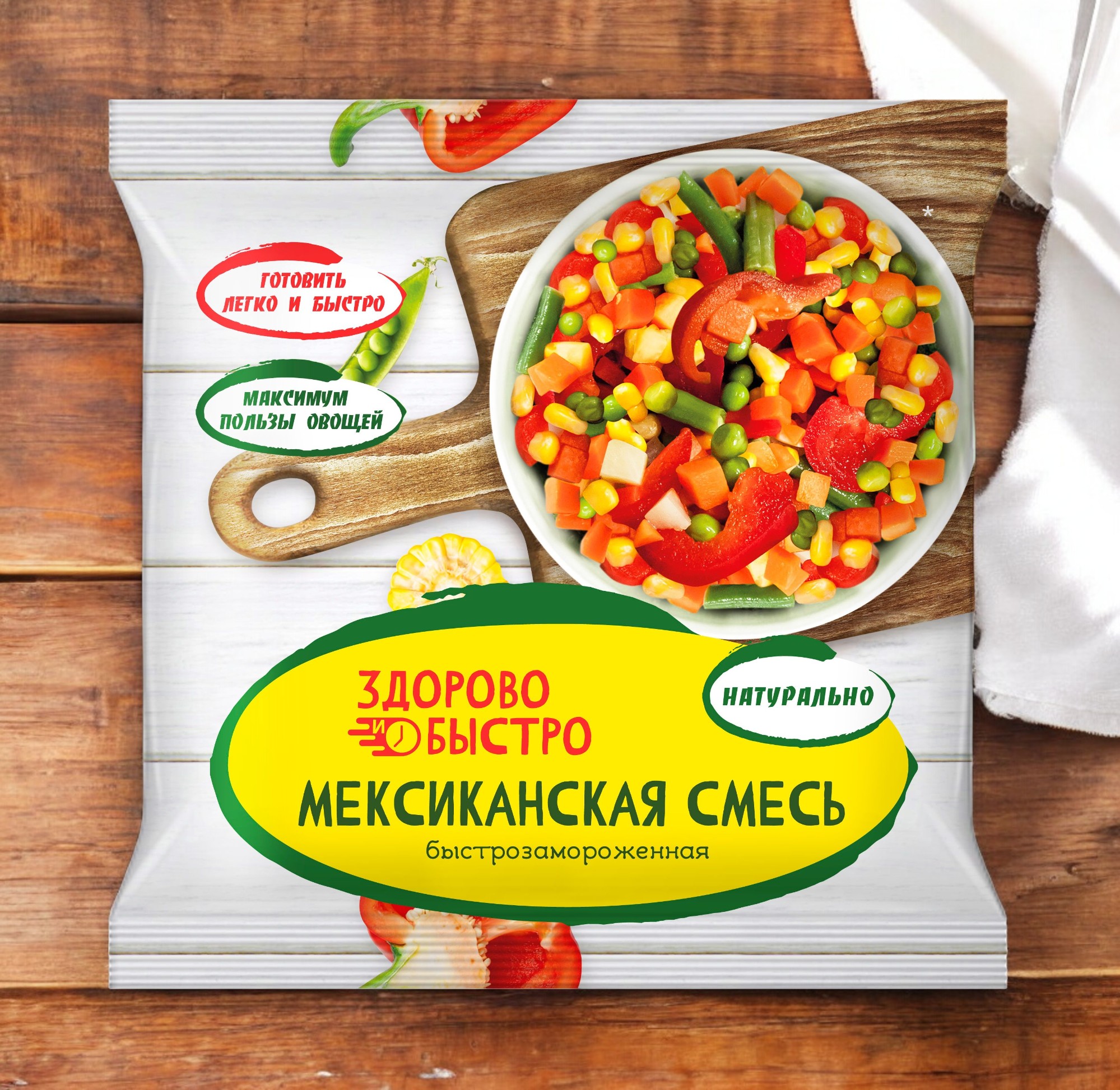Смесь Мексиканская овощ быстрозамор 400гр Здорово и Быстро