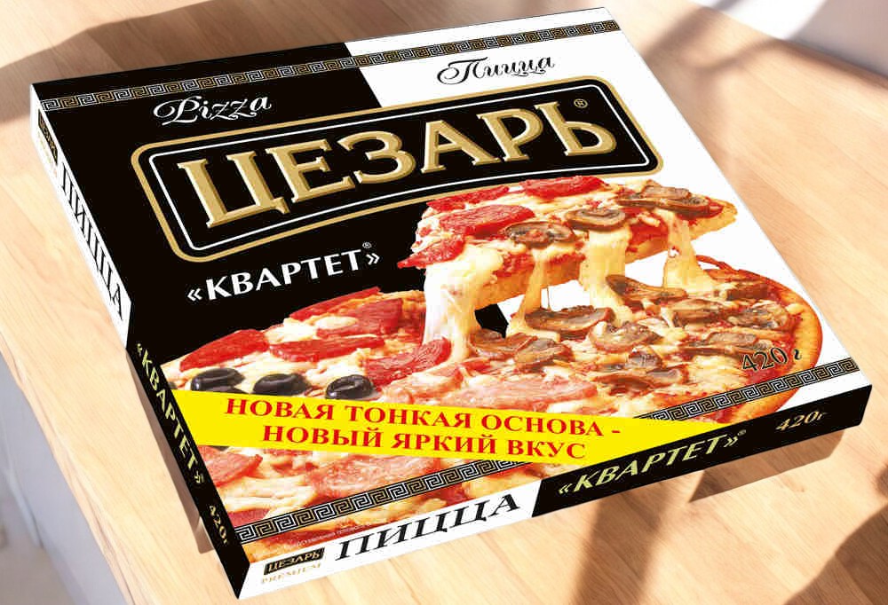 Пицца Цезарь Квартет 0,42гр Морозко