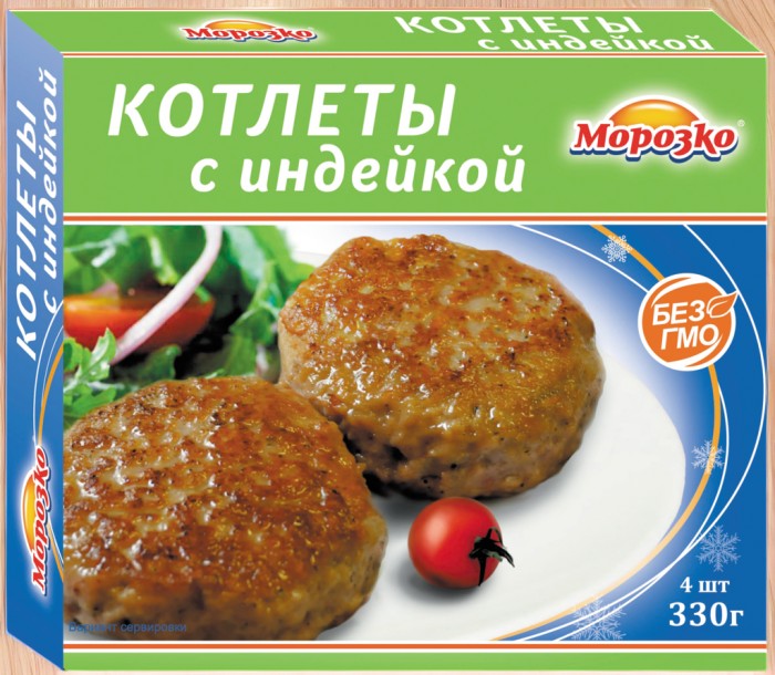 Котлеты из индейки 0,33гр Морозко