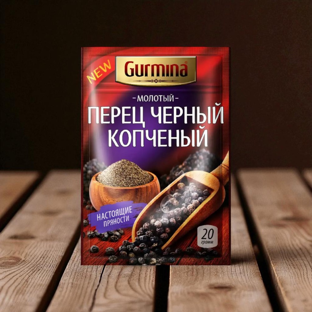 Перец чёрный копчёный молотый “Gurmina”, РБ 20г