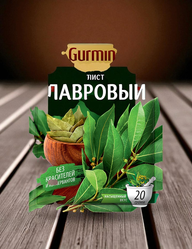Лавровый лист сухой “Gurmina”, РБ 15г