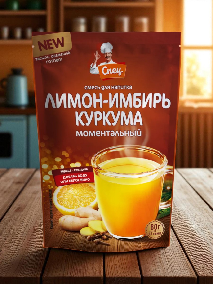Смесь для напитка Лимон-Имбирь-Куркума “СПЕЦ”, РБ 80г