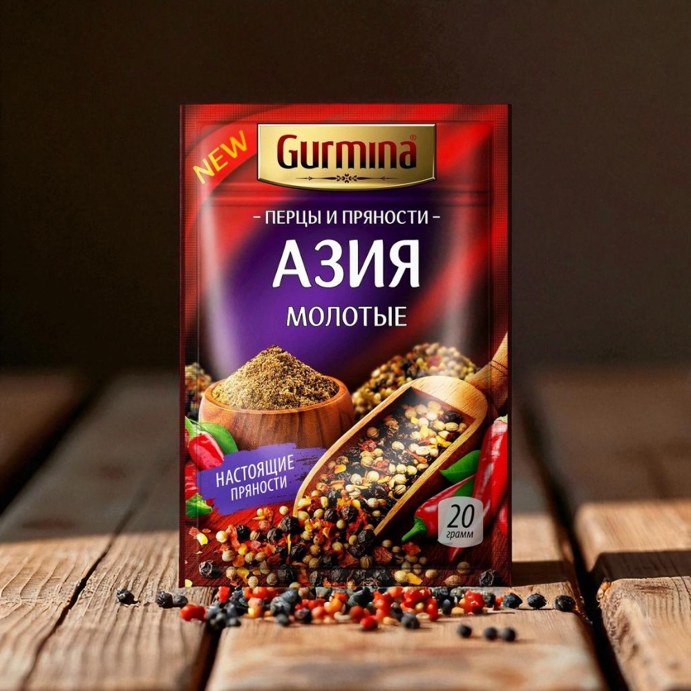 “Азия” перцы и пряности молотые “Gurmina”, РБ 20г