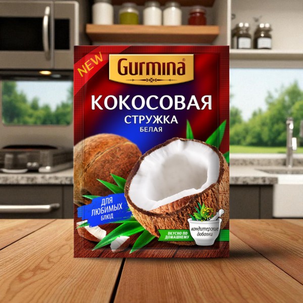 Кокосовая стружка белая “Gurmina”, РБ