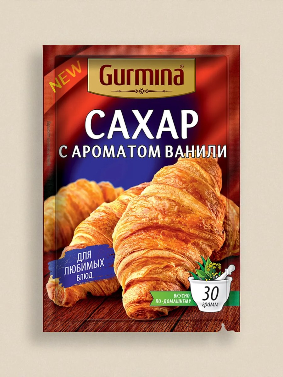 Сахар с ароматом ванили “Gurmina”, РБ 30г